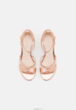 Anna Field kvinner skinnsandaler rosa gullfarget P266L1392 - Bilde 5