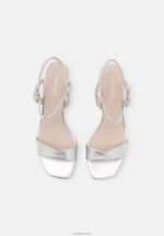Anna Field kvinner skinnsandaler sølv P266L1270 - Bilde 6