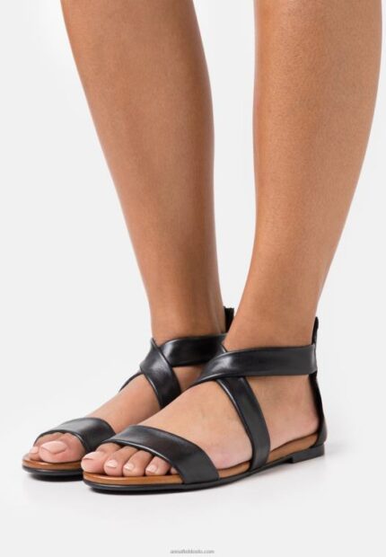 Anna Field kvinner skinnsandaler svarte P266L1280