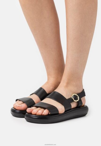 Anna Field kvinner skinnsandaler svarte P266L1407