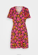 Anna Field kvinner skjortekjole rosa/oransje P266L90 - Bilde 5
