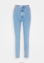 Anna Field kvinner slim fit jeans lyseblå denim P266L663 - Bilde 5