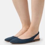 Anna Field kvinner slingback ballet pumps blå P266L2183