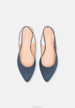 Anna Field kvinner slingback ballet pumps blå P266L2183 - Bilde 6