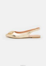 Anna Field kvinner slingback ballet pumps gull P266L2185 - Bilde 2