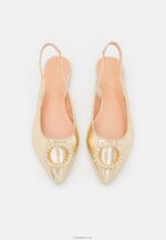 Anna Field kvinner slingback ballet pumps gull P266L2185 - Bilde 6