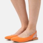 Anna Field kvinner slingback ballet pumps oransje P266L2184