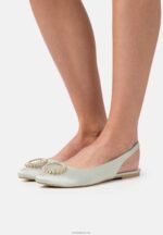 Anna Field kvinner slingback ballett pumps grønn P266L2186