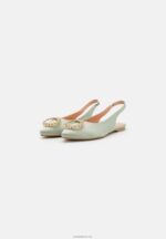 Anna Field kvinner slingback ballett pumps grønn P266L2186 - Bilde 3