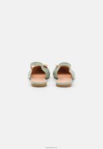 Anna Field kvinner slingback ballett pumps grønn P266L2186 - Bilde 4