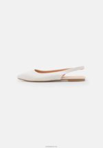 Anna Field kvinner slingback ballett pumps hvit P266L2181 - Bilde 2