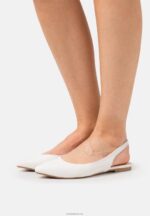 Anna Field kvinner slingback ballett pumps hvit P266L2181