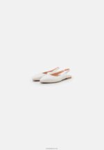 Anna Field kvinner slingback ballett pumps hvit P266L2181 - Bilde 3