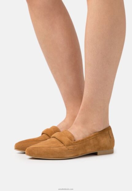 Anna Field kvinner slip-ons cognac i skinn P266L1819
