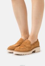 Anna Field kvinner slip-ons cognac i skinn P266L1822