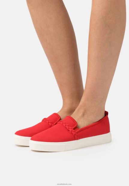Anna Field kvinner slip-ons rød P266L1197