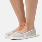 Anna Field kvinner slip-ons sølv P266L1826