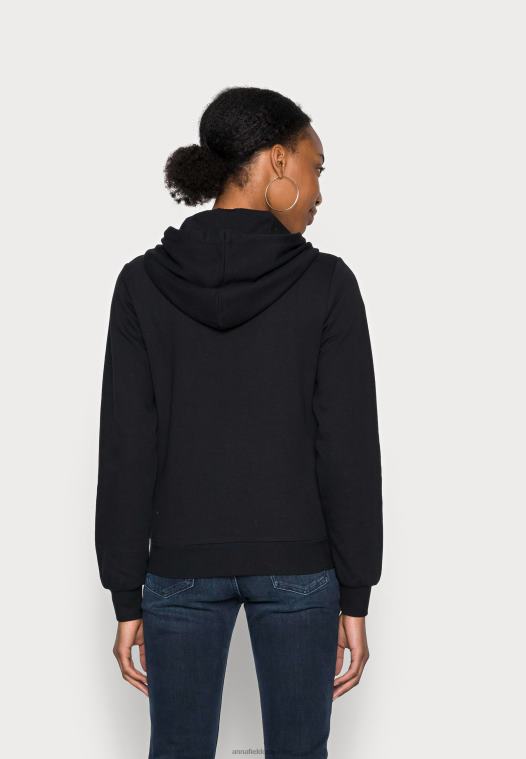 Anna Field kvinner sort sweatshirt med glidelås P266L768 - Bilde 3