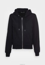 Anna Field kvinner sort sweatshirt med glidelås P266L768 - Bilde 4