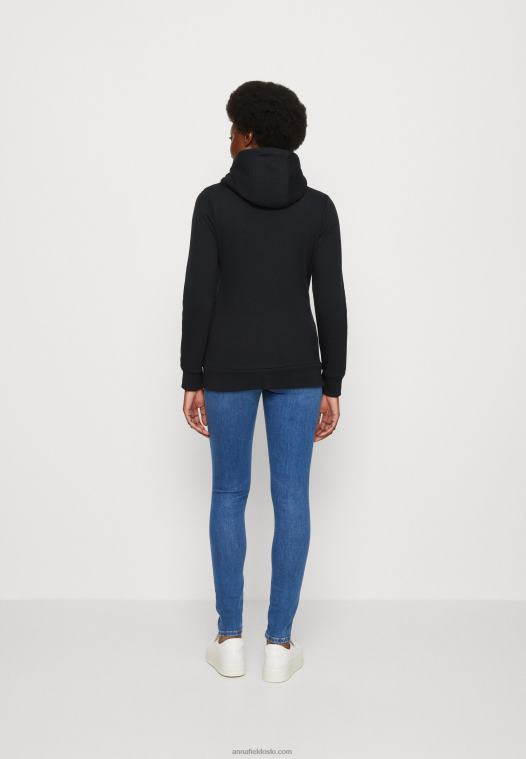 Anna Field kvinner sort sweatshirt med glidelås P266L770 - Bilde 3