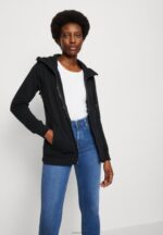 Anna Field kvinner sort sweatshirt med glidelås P266L770 - Bilde 4