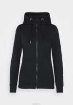 Anna Field kvinner sort sweatshirt med glidelås P266L770 - Bilde 5