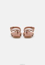 Anna Field kvinner t-bar sandaler cognac/gull P266L1512 - Bilde 4