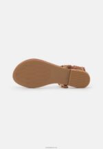Anna Field kvinner t-bar sandaler cognac/gull P266L1512 - Bilde 5
