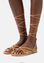 Anna Field kvinner t-bar sandaler cognac P266L1501