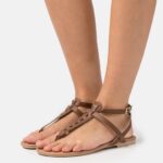 Anna Field kvinner t-bar sandaler cognac P266L1537