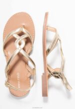 Anna Field kvinner t-bar sandaler gull P266L1499 - Bilde 4