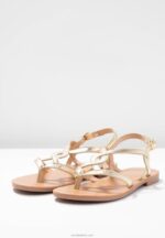 Anna Field kvinner t-bar sandaler gull P266L1499 - Bilde 5