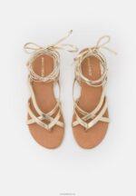 Anna Field kvinner t-bar sandaler gull P266L1509 - Bilde 6