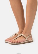 Anna Field kvinner t-bar sandaler gull P266L1518