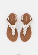 Anna Field kvinner t-bar sandaler hvite P266L1496 - Bilde 6