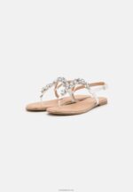 Anna Field kvinner t-bar sandaler hvite P266L1528 - Bilde 3