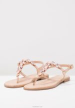Anna Field kvinner t-bar sandaler i rosa gull P266L1497 - Bilde 4