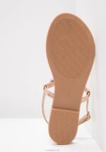Anna Field kvinner t-bar sandaler i rosa gull P266L1497 - Bilde 6