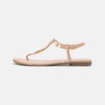 Anna Field kvinner t-bar sandaler i rosa gull P266L1534