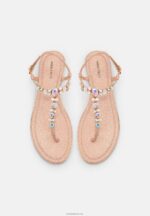 Anna Field kvinner t-bar sandaler i rosa gull P266L1534 - Bilde 5