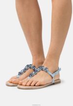 Anna Field kvinner t-bar sandaler lyseblå P266L1533