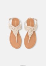 Anna Field kvinner t-bar sandaler off-white P266L1524 - Bilde 6
