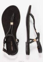 Anna Field kvinner t-bar sandaler svart P266L1500 - Bilde 4