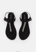 Anna Field kvinner t-bar sandaler svart P266L1504 - Bilde 6