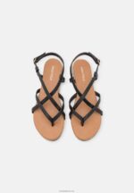 Anna Field kvinner t-bar sandaler svart P266L1506 - Bilde 6