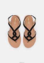 Anna Field kvinner t-bar sandaler svart P266L1531 - Bilde 6