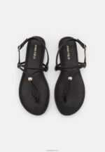 Anna Field kvinner t-bar sandaler svart P266L1538 - Bilde 6