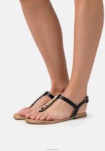 Anna Field kvinner t-bar sandaler svart P266L1547