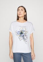 Anna Field kvinner t-skjorte med trykk hvit P266L367