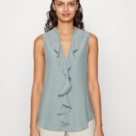 Anna Field kvinner topp mynte P266L392